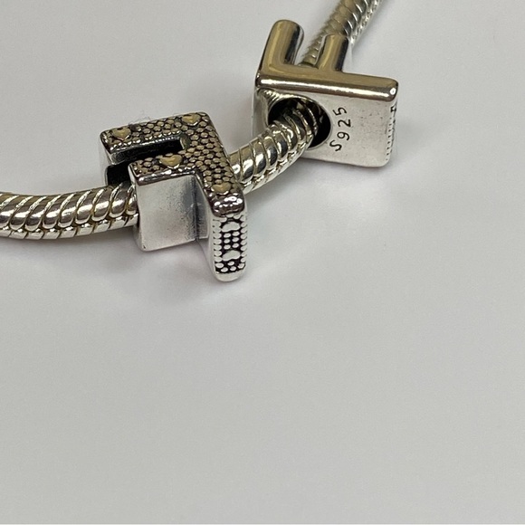 Sterling Silver Letter F Charm - Picture 5 of 9